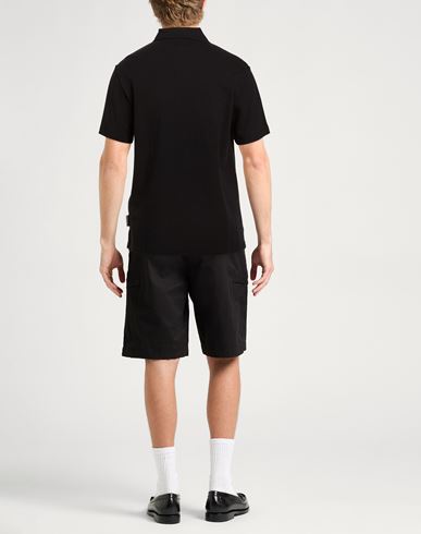 Man Polo shirt Black Size L Cotton