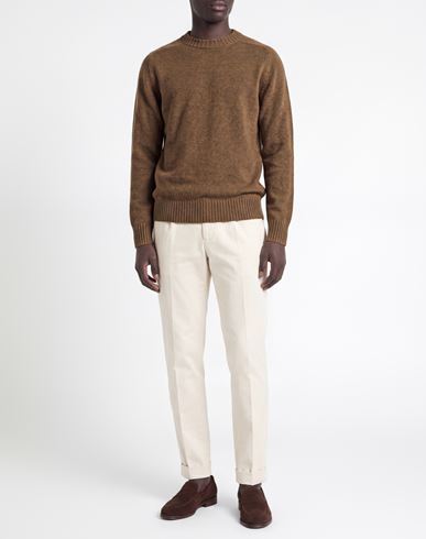 Officine Générale Man Sweater Light brown Size XL Virgin Wool