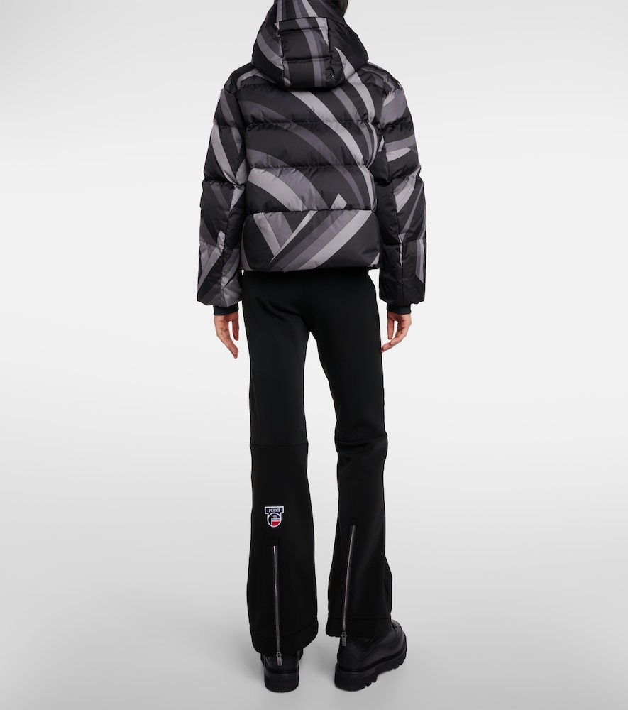 X Fusalp printed ski down jacket