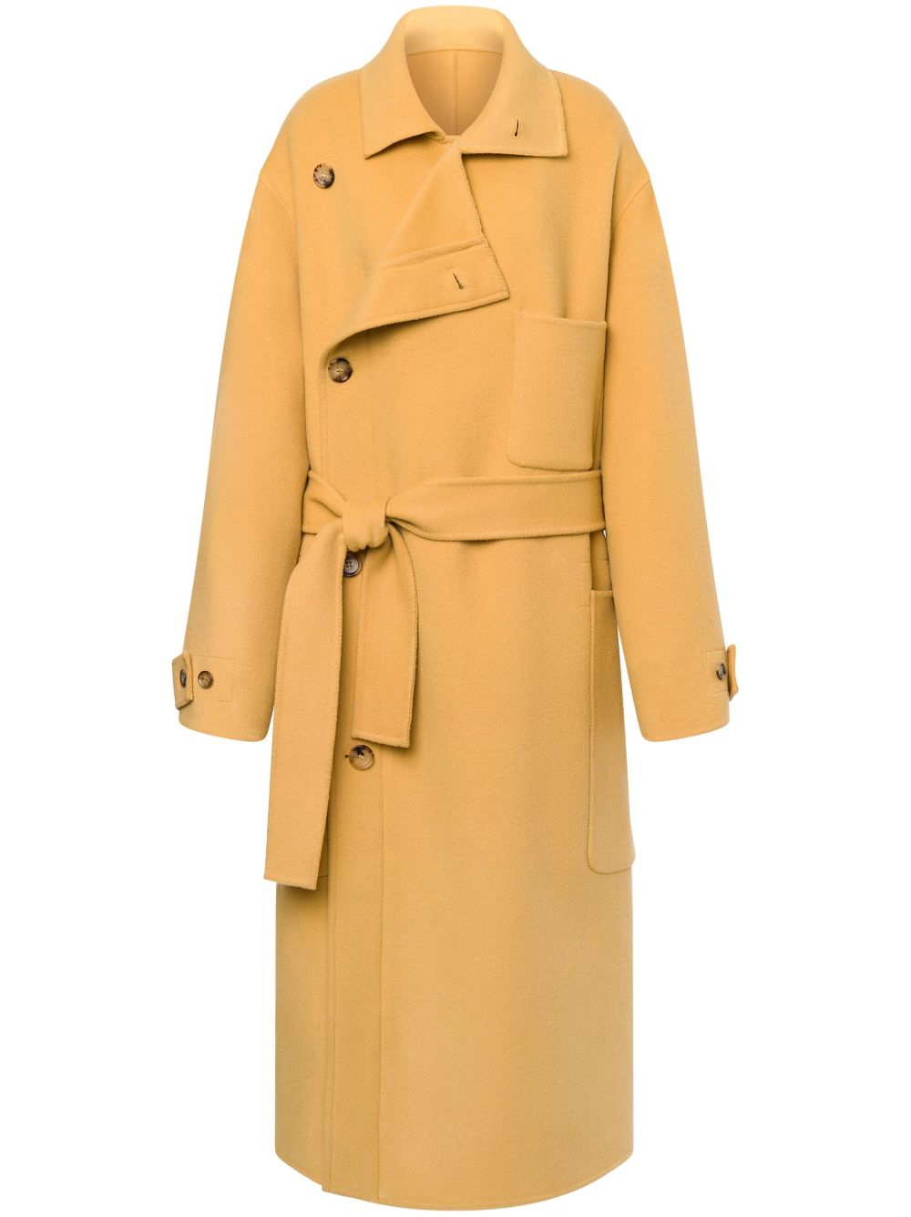 Wool double-breasted coat - Brown