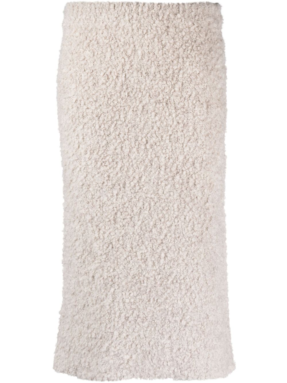 Alpaca wool-blend midi skirt - Neutrals