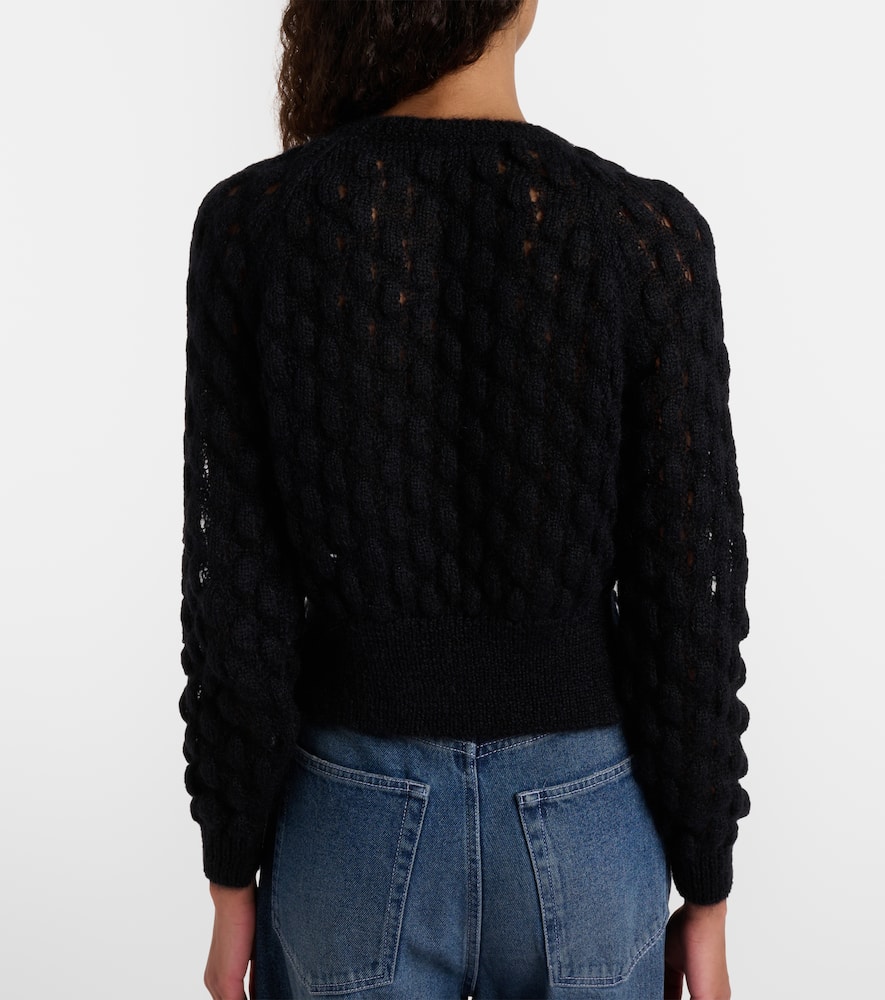 Embellished mohair-blend cardigan