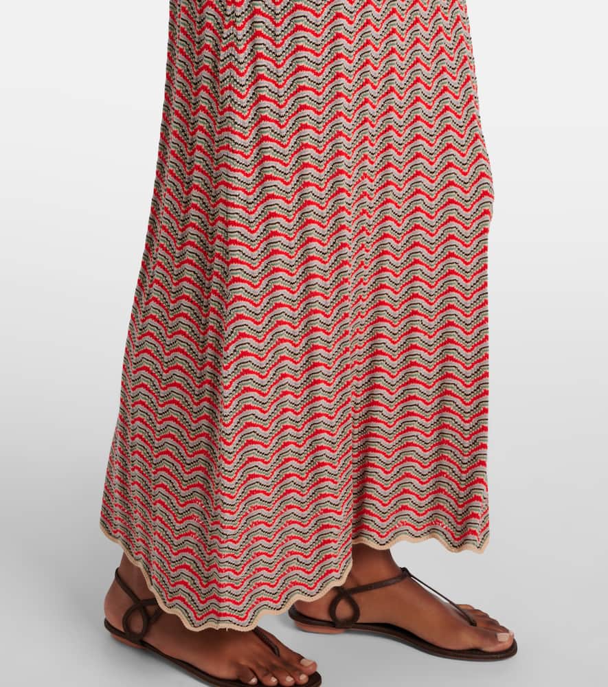 Bondi open-knit cotton maxi dress