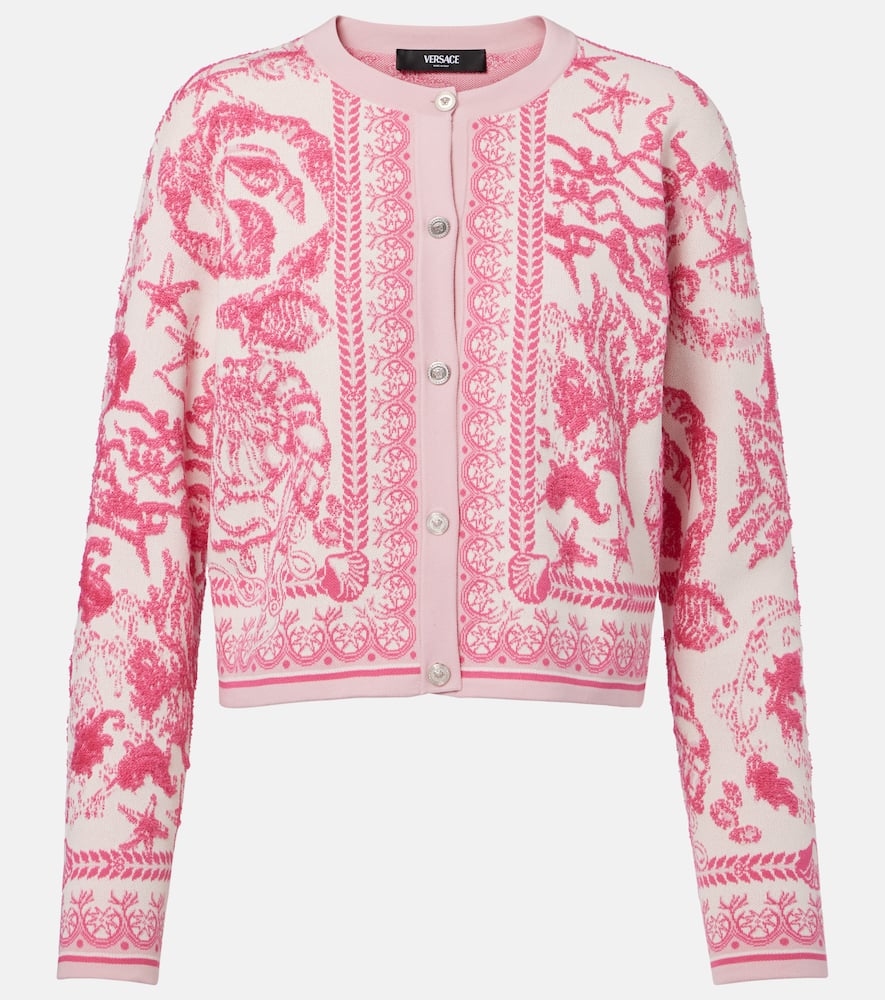 Underwater Barocco jacquard cardigan