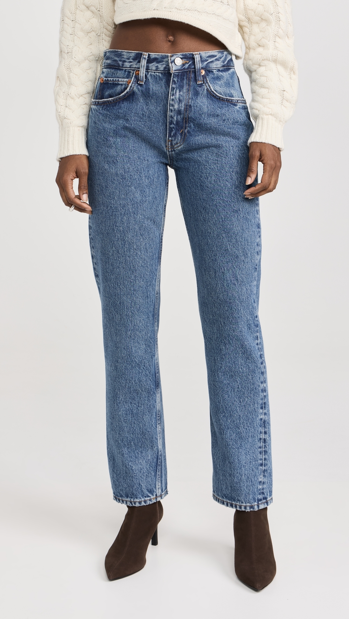 The Unisex Mel Jeans Stone Blue