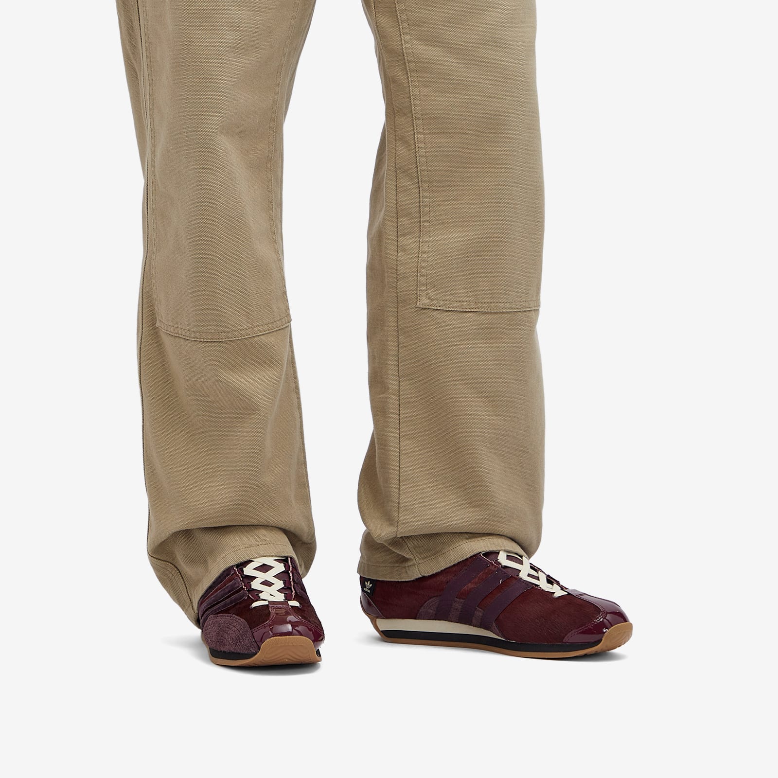 X STFM Country OG Sneaker in Maroon/Core Black/Cream White