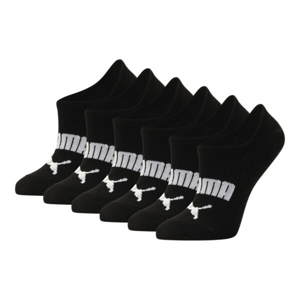 PUMA Women's Non-Terry Sneaker Socks 6 Pairs in Black