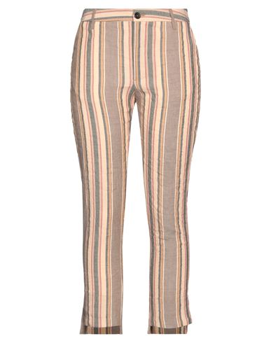 Nostrasantissima Woman Pants Sand Size 2 Linen, Cotton, Elastane
