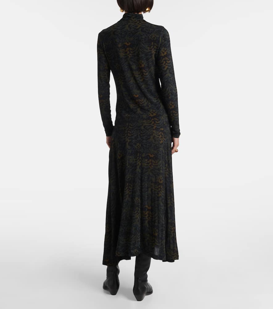 Aurelia printed jersey turtleneck top