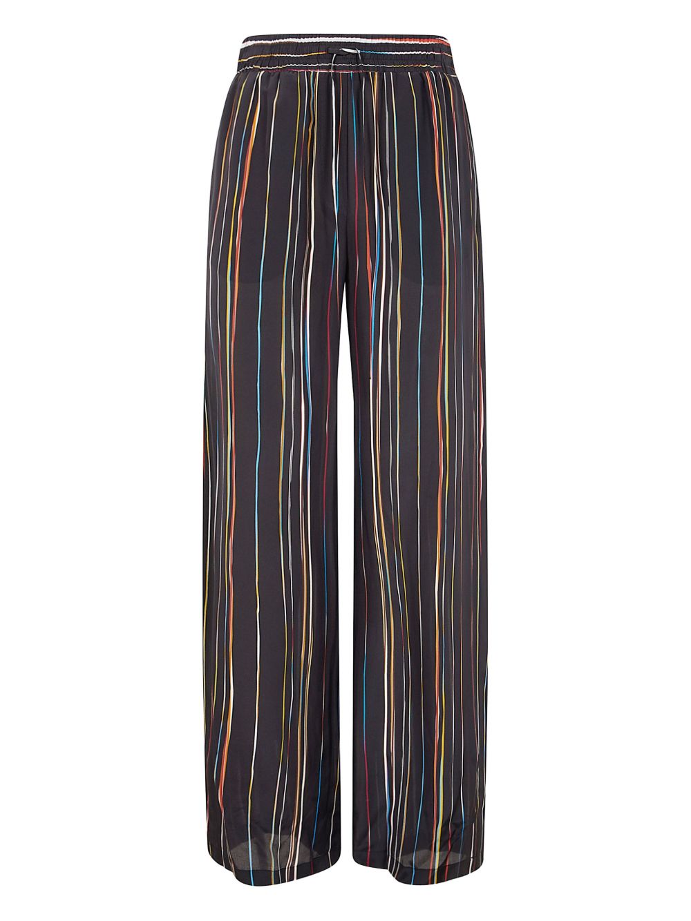 Striped wide-leg trousers - Blue