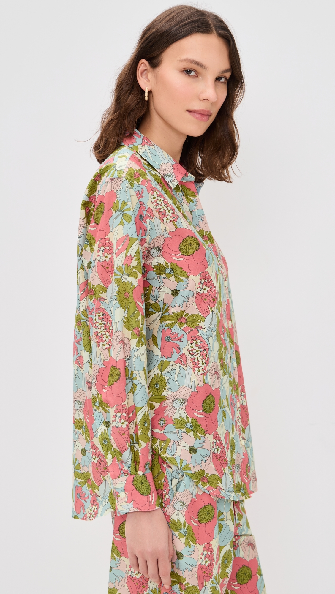 Emilia Oversized Button Down Shirt Tarsila Bloom