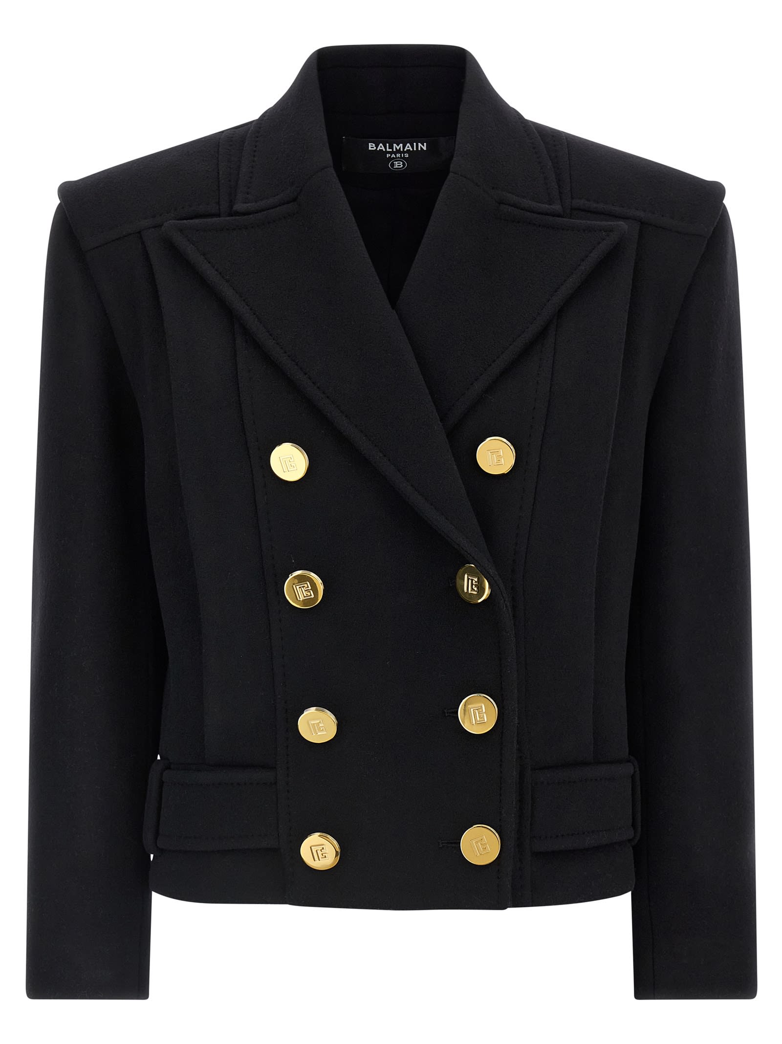 Double-Breasted Coat Coats And Trench Coats Black