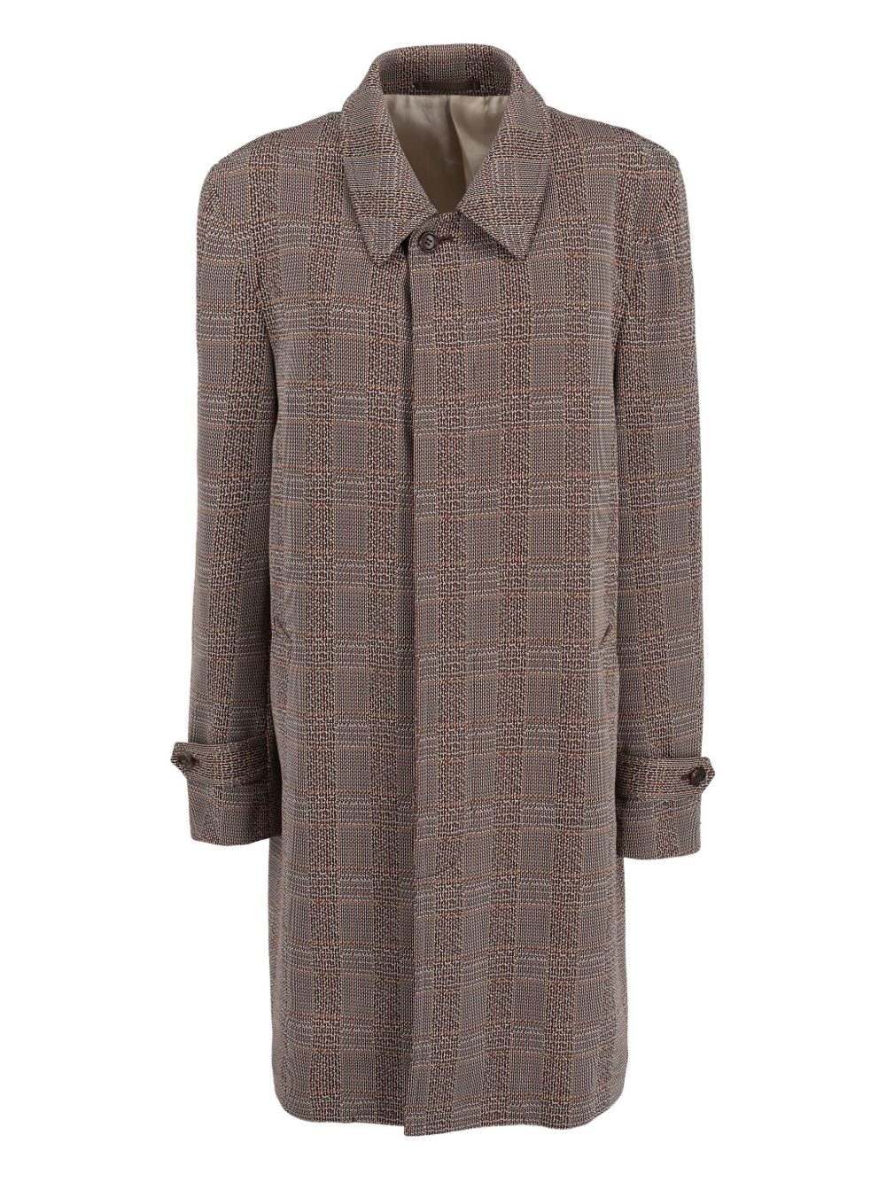 Checked coat - Brown