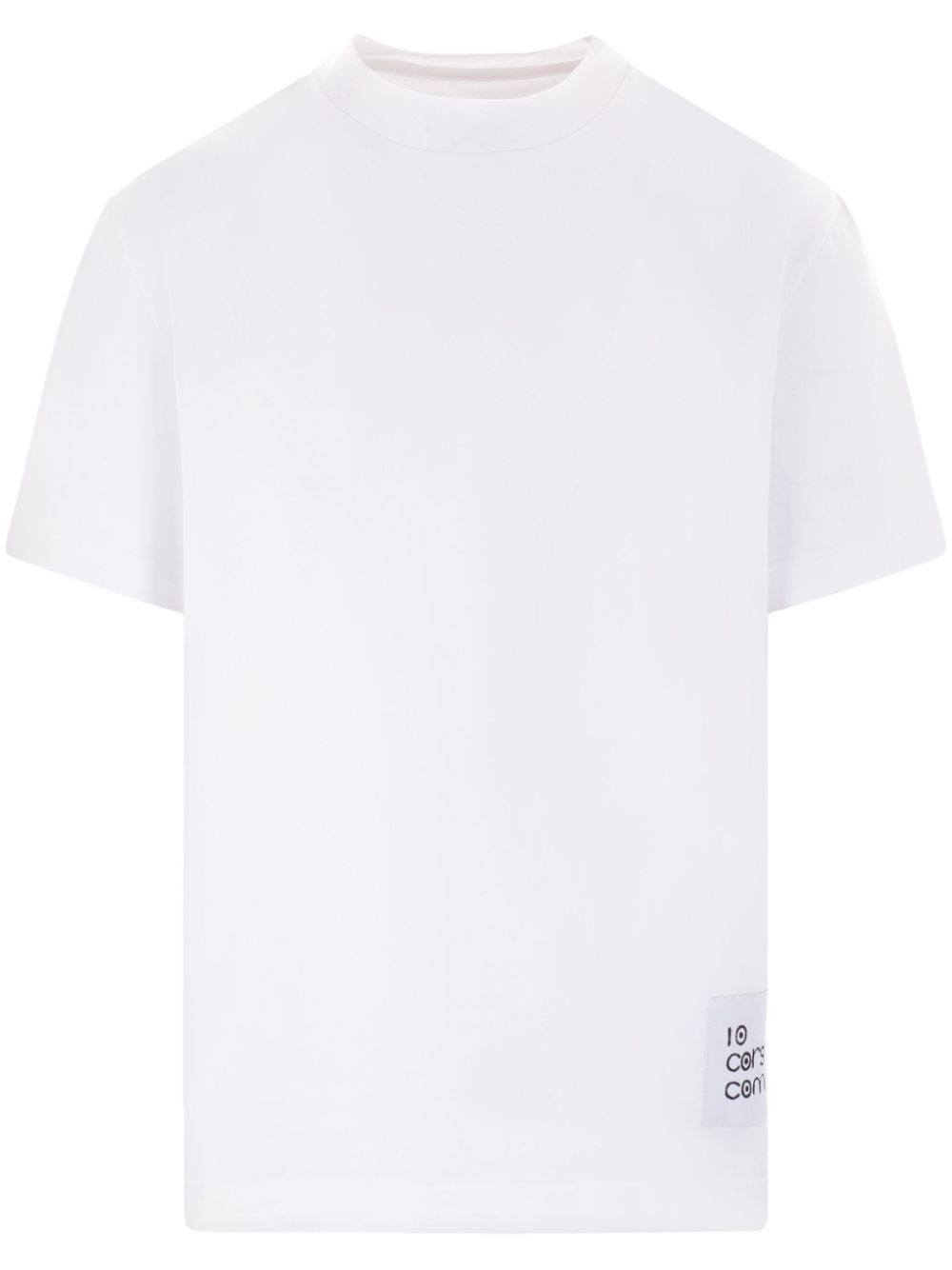 Logo-patch cotton T-shirt - White