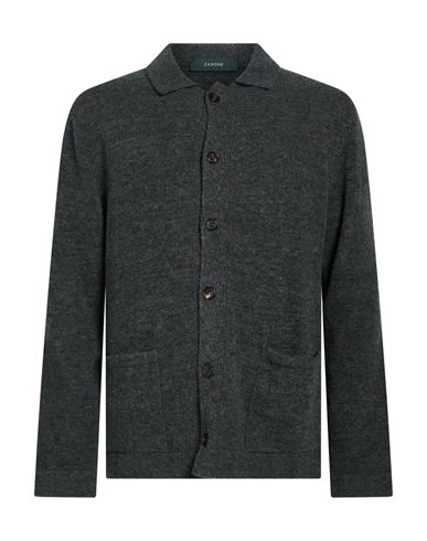 By Slowear Man Cardigan Military green Size 46 Virgin Wool, Polyamide