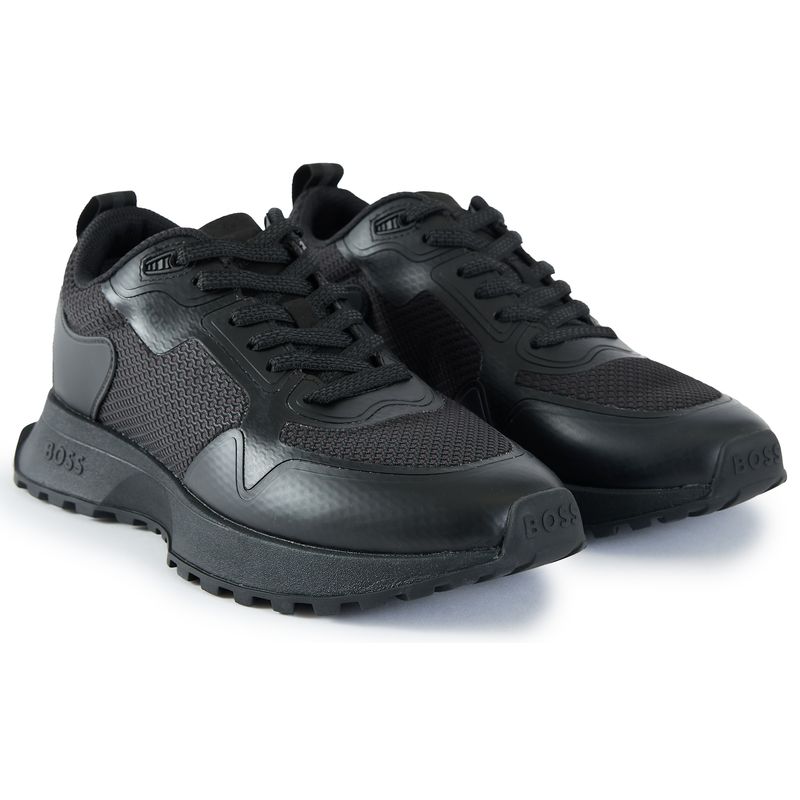 Boss Mens Jonah Runn Meth Trainers - Black Nylon