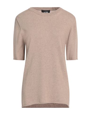 Woman Sweater Sand Size 6 Recycled wool, Viscose, Polyamide, Cashmere