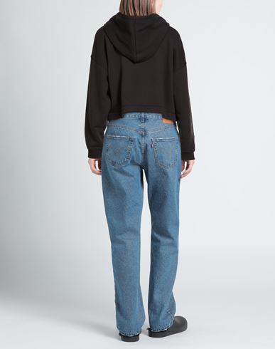 Woman Sweatshirt Black Size XL Cotton, Polyester