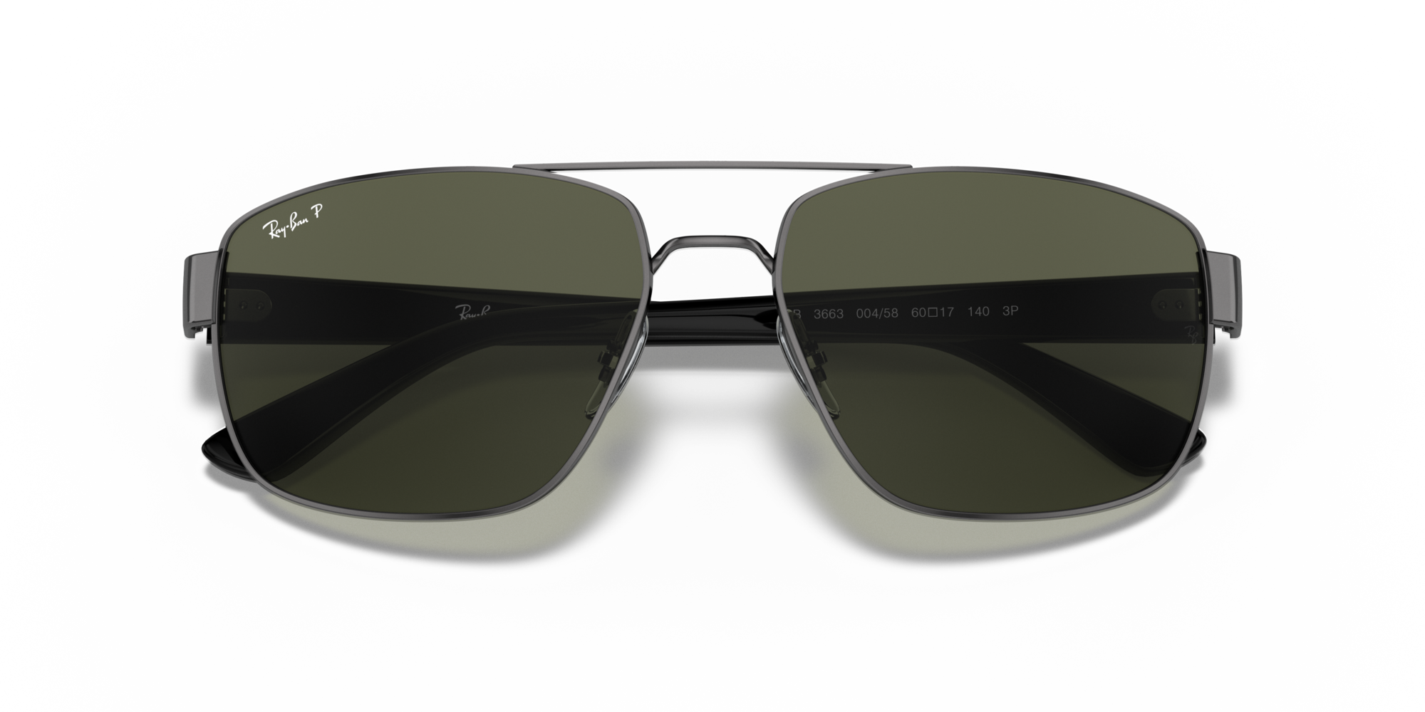 Ray - Ban Man Ray - Ban RB3663 004/58 Sunglasses Metal Grey G15 Geometric Polarized