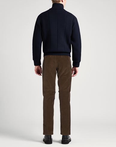 Man Pants Dark brown Size 38 Cotton, Elastane