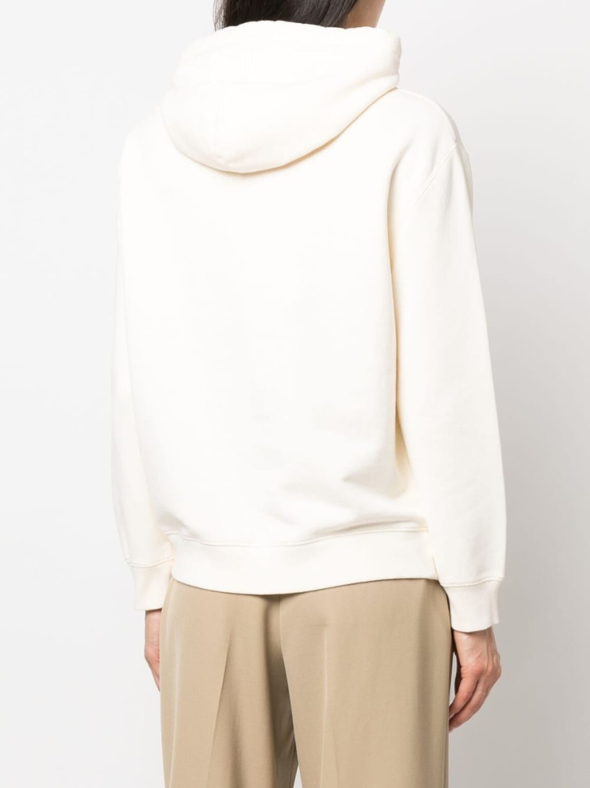 Logo Embroidered Drawstring Hoodie