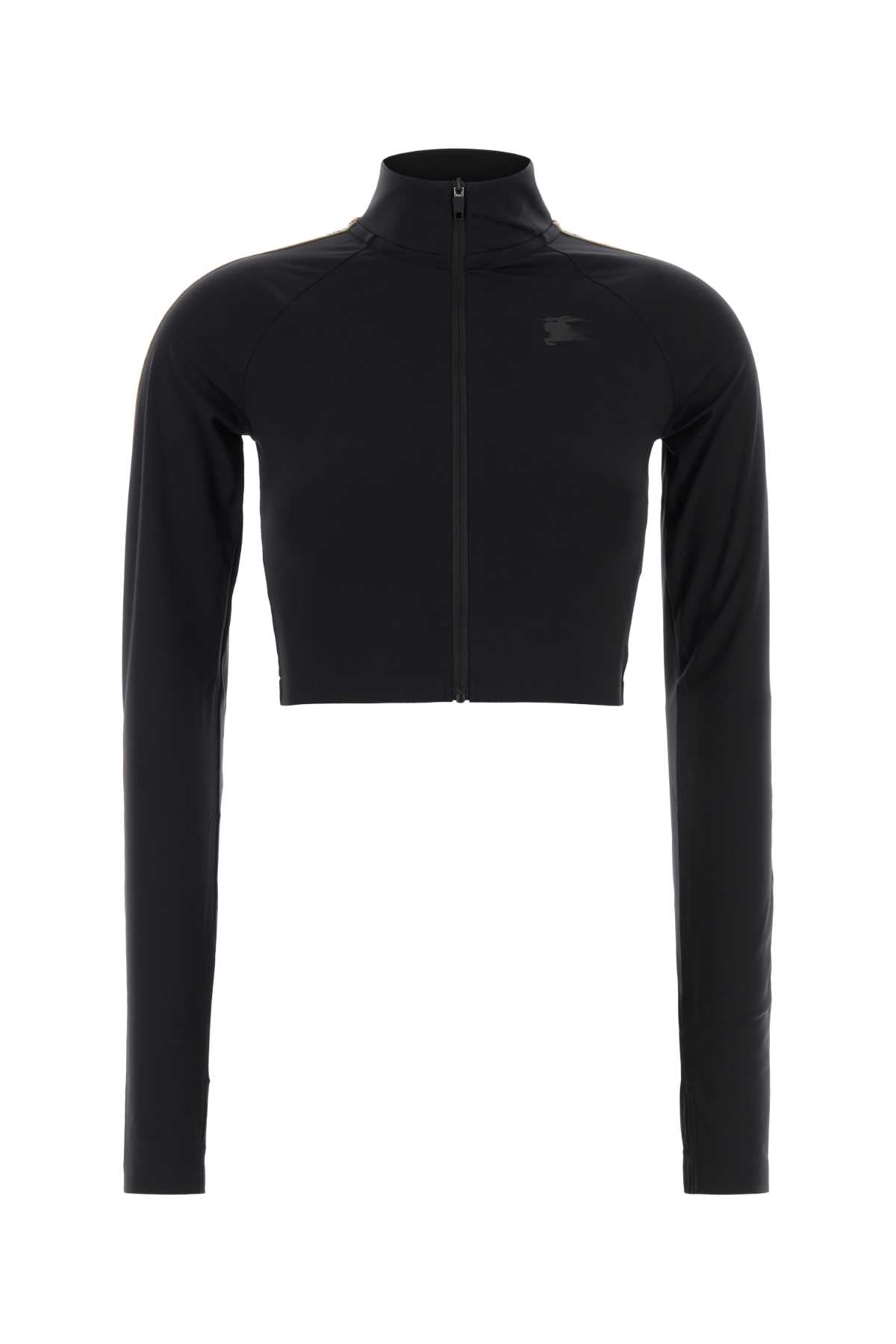 Stretch Nylon Sweatshirt — Black