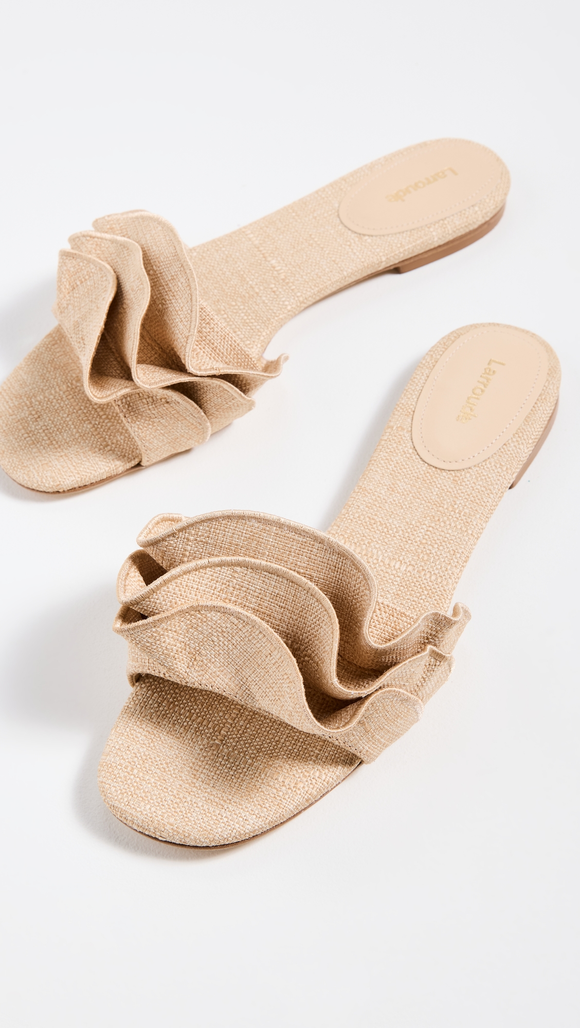 Ivy Ruffle Sandals Beige/Beige