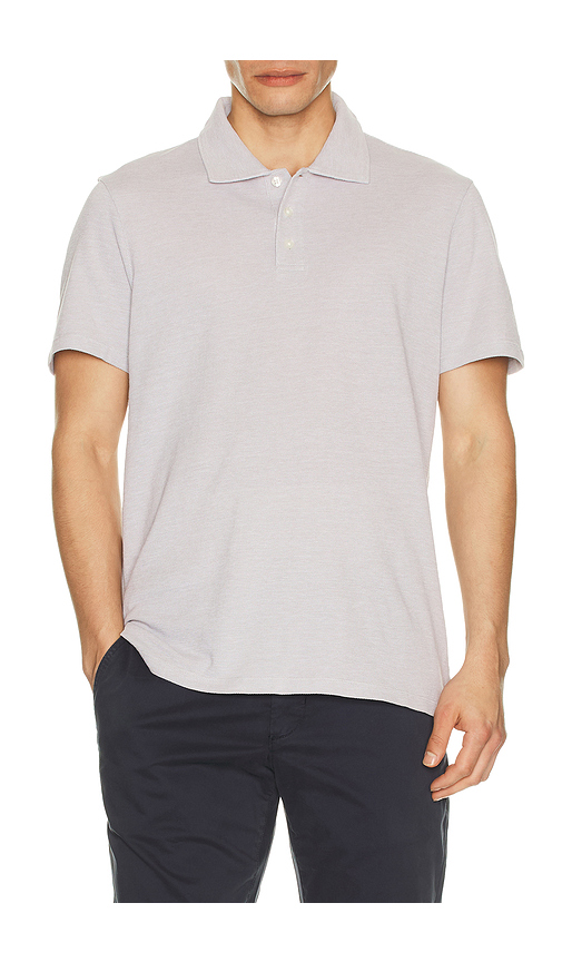 PAIGE Demille Polo in Light Grey. L. Also in M, S, XL/1X, XXL/2X