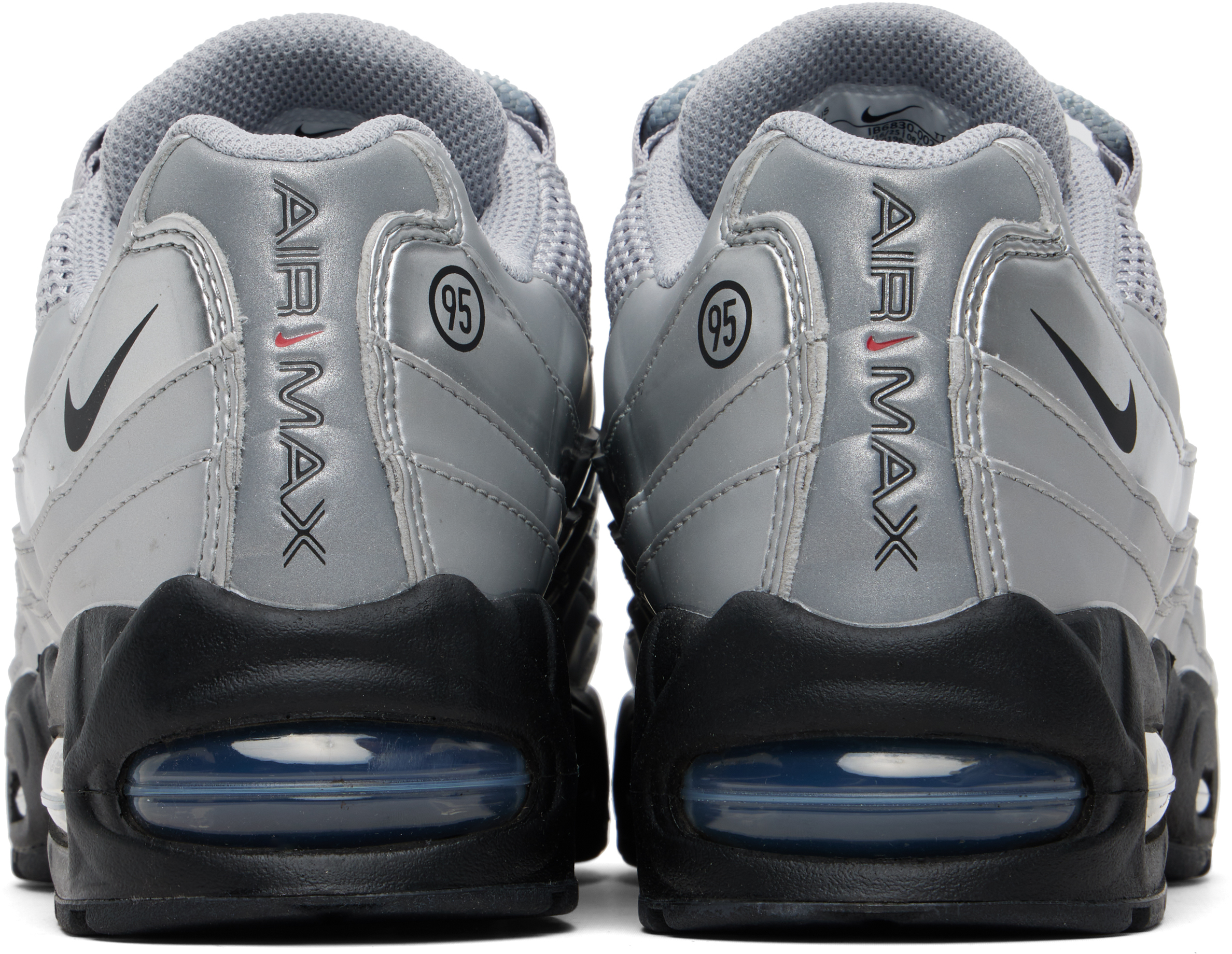 Silver Air Max 95 Big Bubble Sneakers