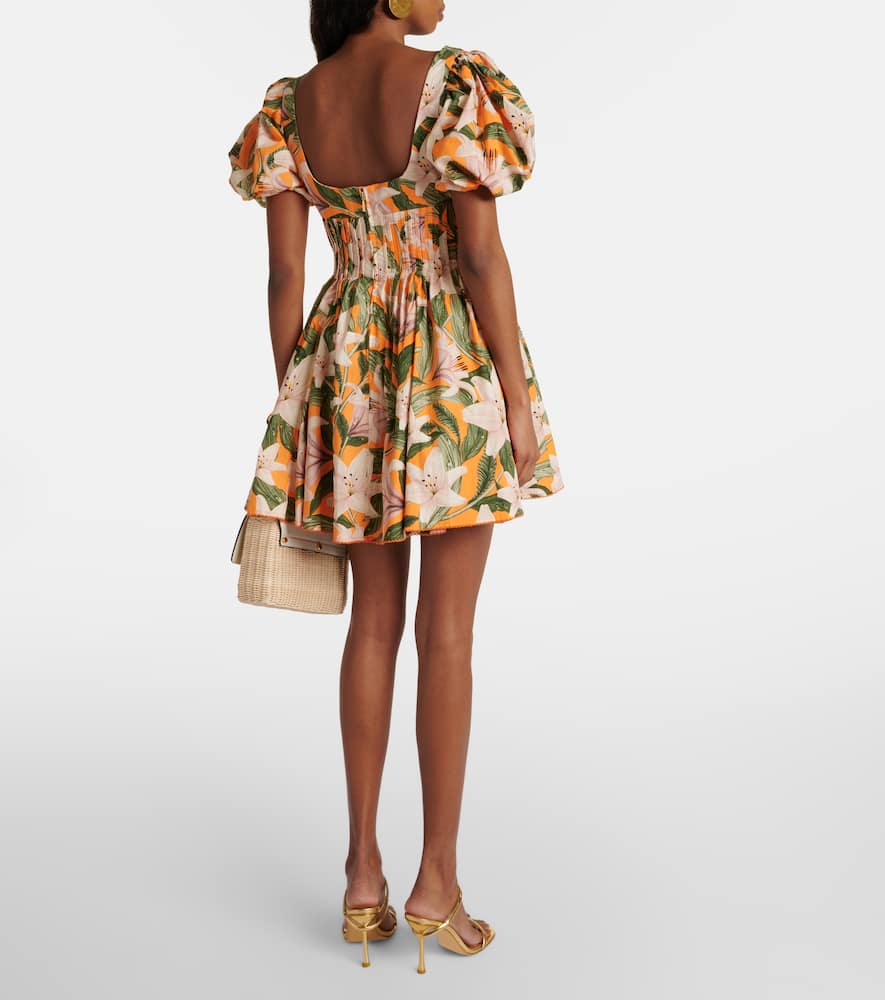 Agua by Agua Bendita Nispero floral linen midi dress