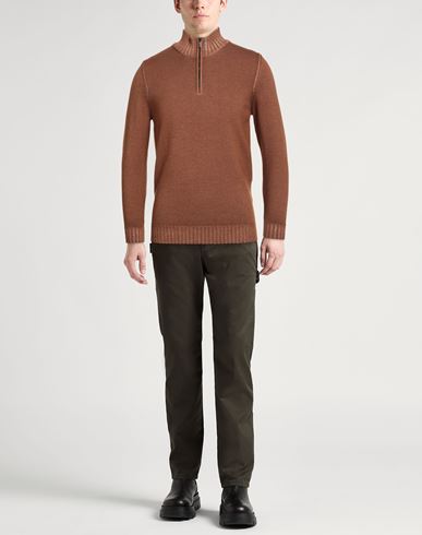 Moorer Man Turtleneck Camel Size 44 Virgin Wool