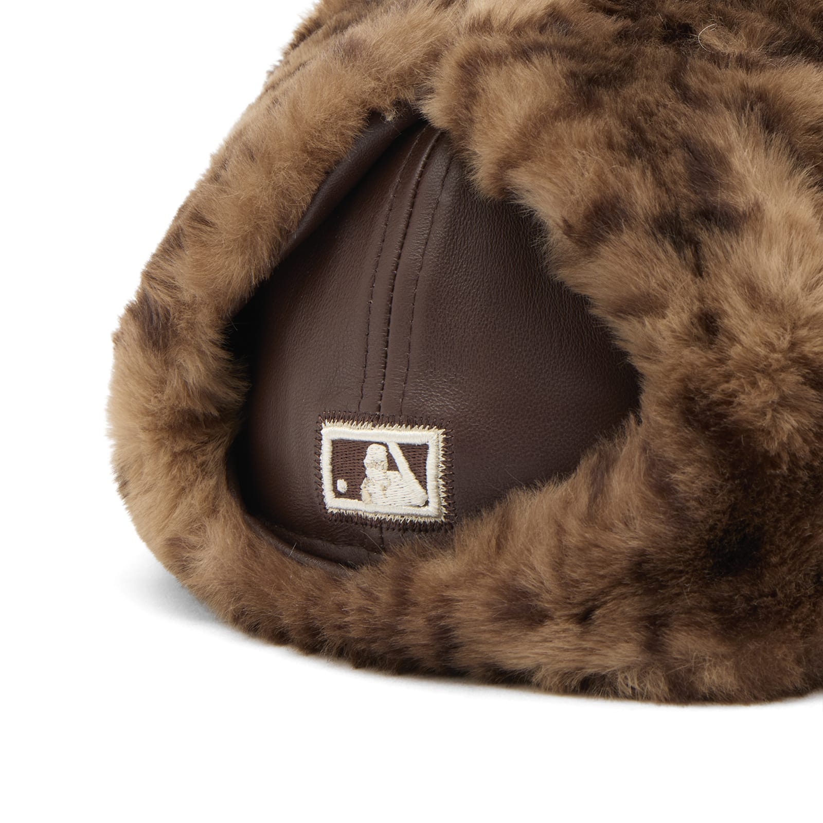 New York Yankees Leather 59Fifty Dogear Cap in Brown