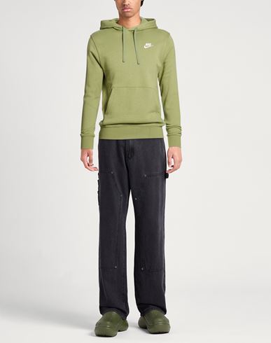 Man Sweatshirt Sage green Size L Cotton, Polyester