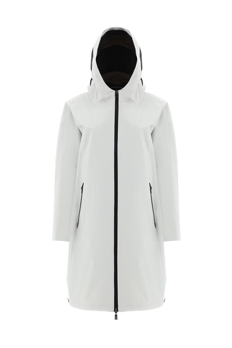 Technical Hooded Coat — White