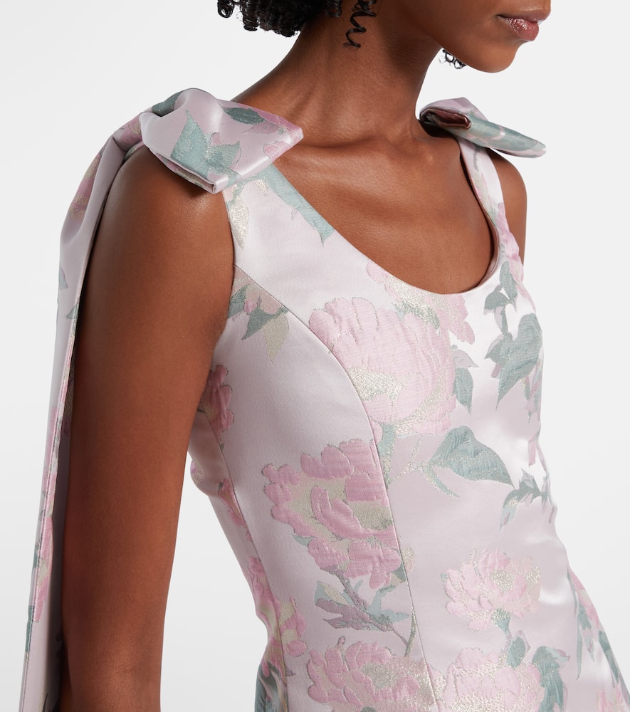 Gita floral brocade minidress