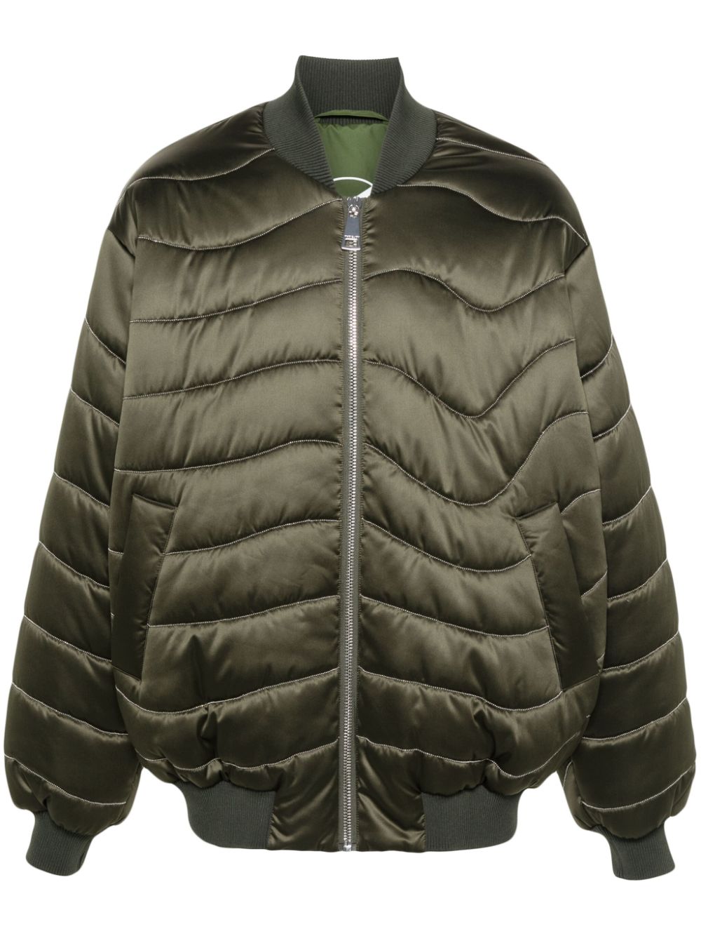 Wave chain padded jacket - Green