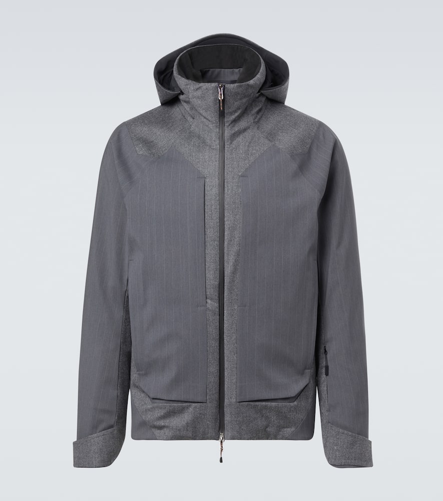 Trace 2.0 pinstripe down jacket