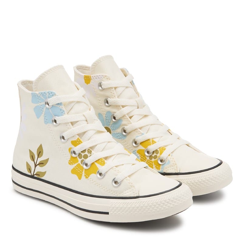 Chuck Taylor All Star Hi Top Sneakers (Egret/Floral)
