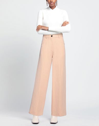 Forte_forte Woman Pants Apricot Size 1 Cotton, Linen, Acrylic, Wool