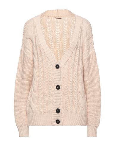 Peserico Woman Cardigan Beige Size 10 Alpaca wool, Polyamide, Virgin Wool