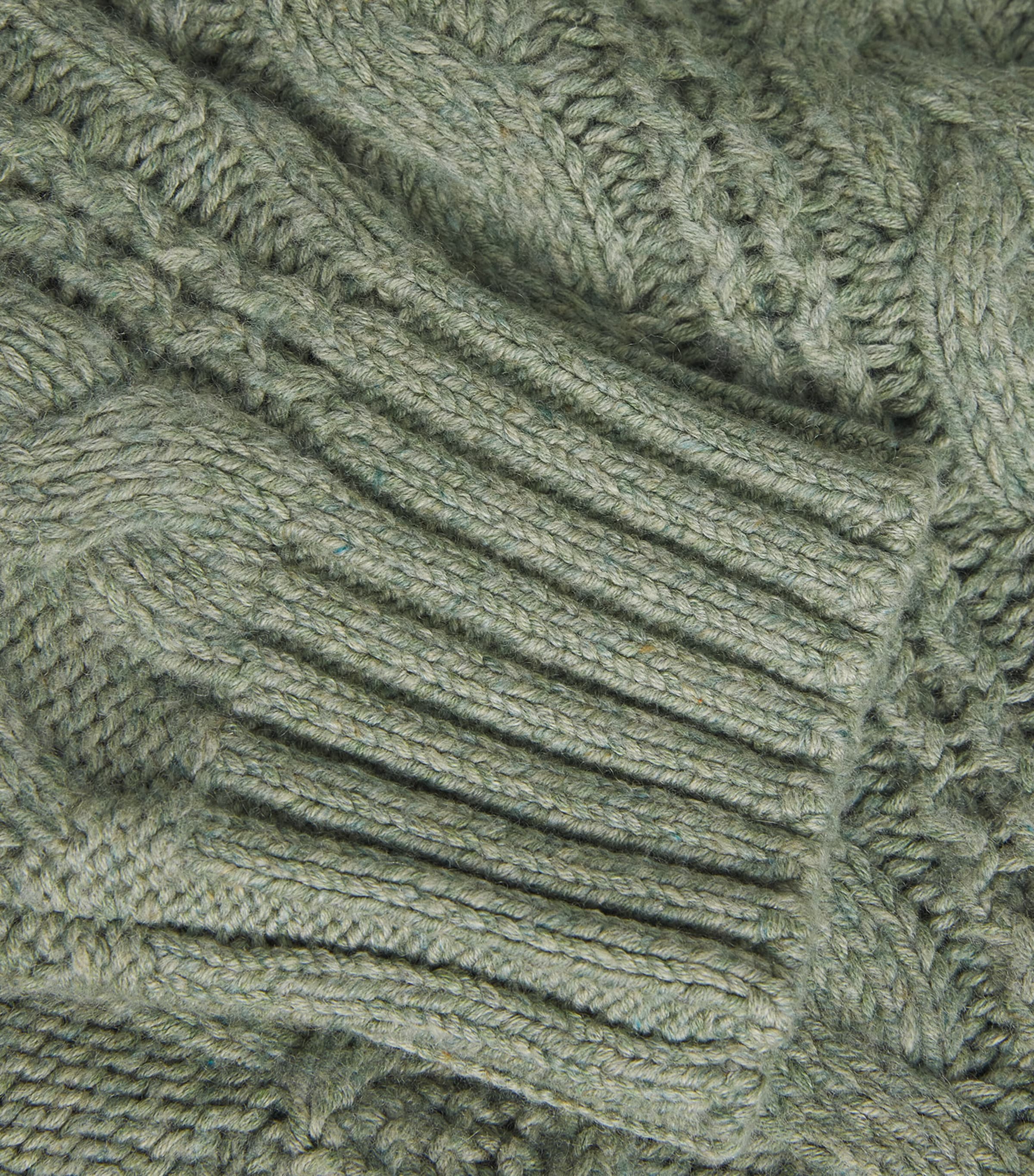 Cotton-Blend Fisherman's Sweater