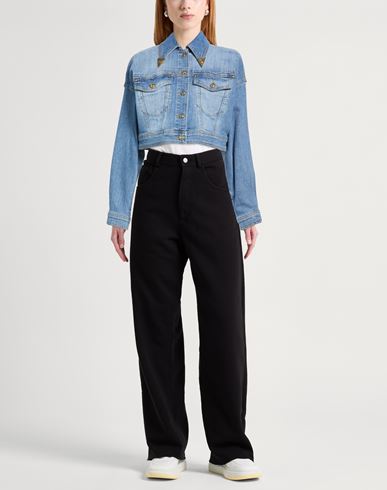 Woman Denim outerwear Blue Size 4 Cotton, Elastane