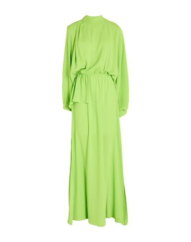 Woman Maxi dress Lime green Size L Polyester