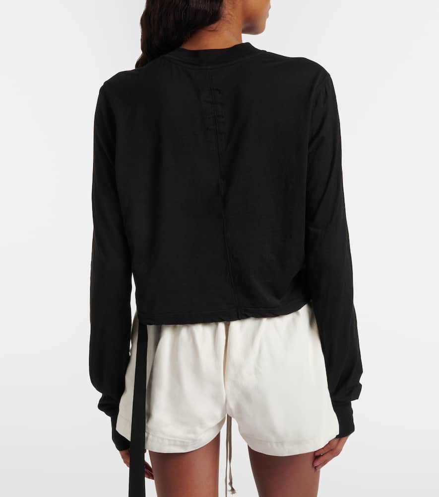 Belted cotton jersey T-shirt