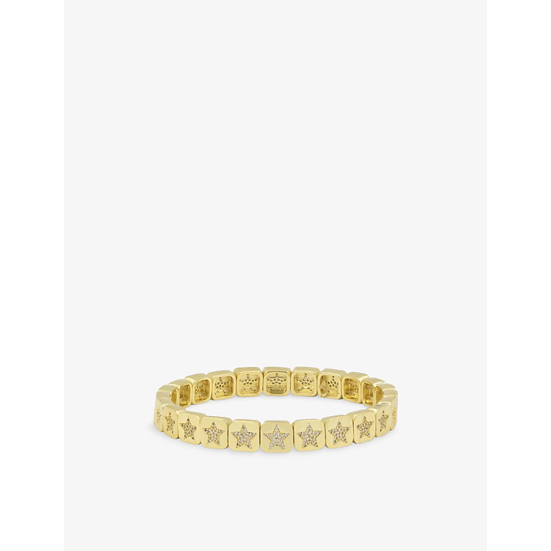Womens The Pavé Star 18ct Yellow Gold-Plated Brass and Cubic Zirconia Bracelet