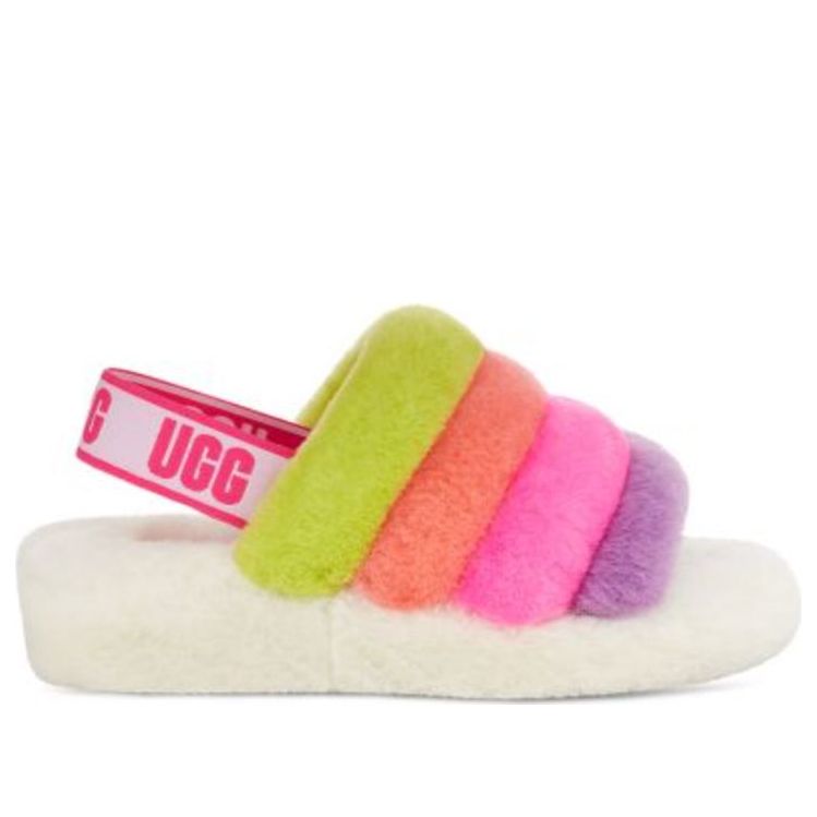 (WMNS) Fluff Yeah Slide 'White Taffy Pink Multi'