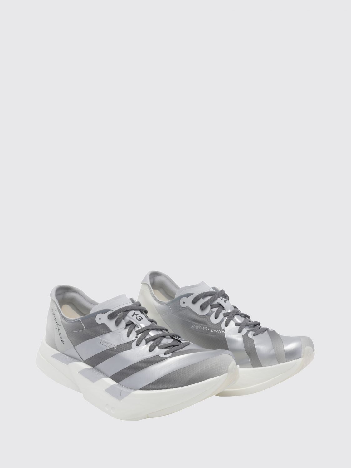 Y-3 Adios Pro 4 Silvmt Lgsogr Sneaker in Cloud White Silver Metallic & Light Solid Grey - White. 10.5 also , 11, 11.5, 8, 8.5, 9