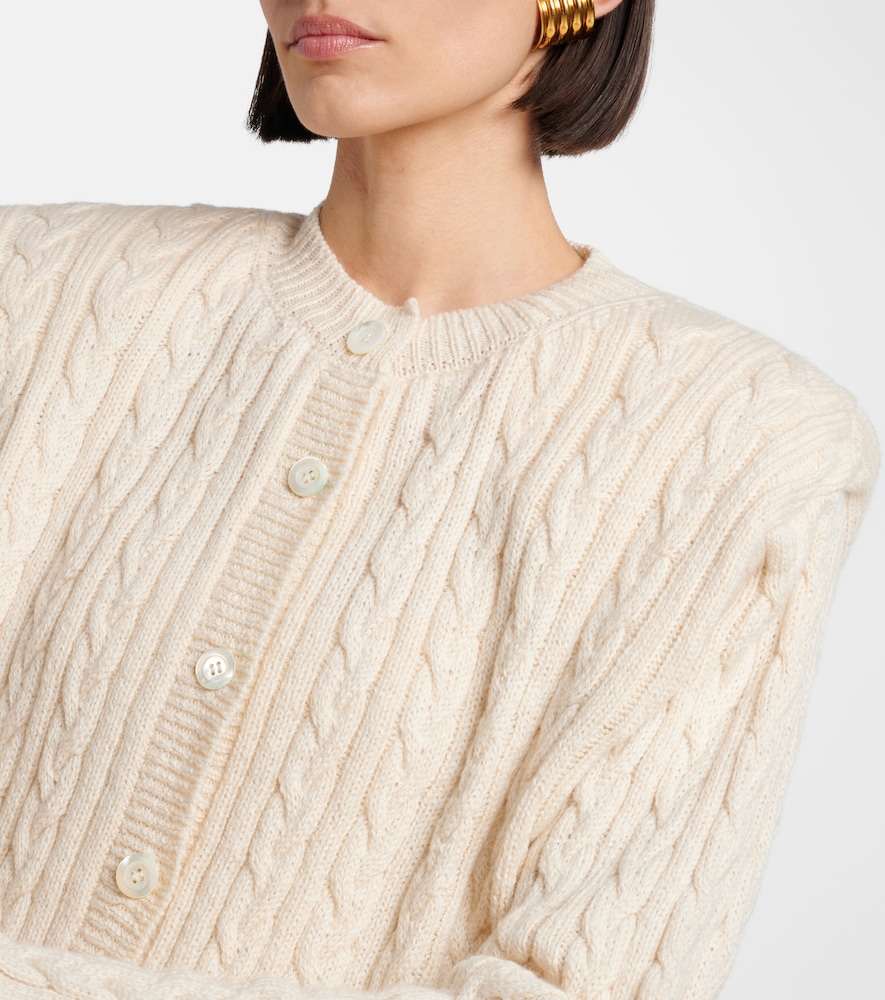 Róhe Cable-knit cotton and wool cardigan