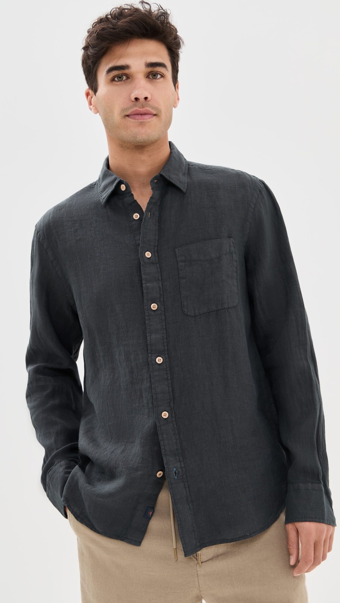 Laguna Linen Shirt Washed Black 