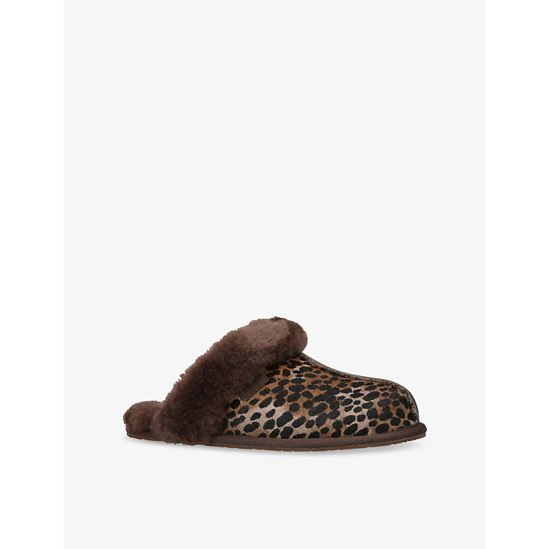 Womens Scuffette Suede and Shearling Slippers